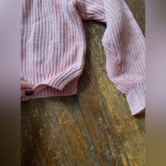 Wild Fable Pink Cropped Longsleeve Sweater Size LG - Picture 6 of 9